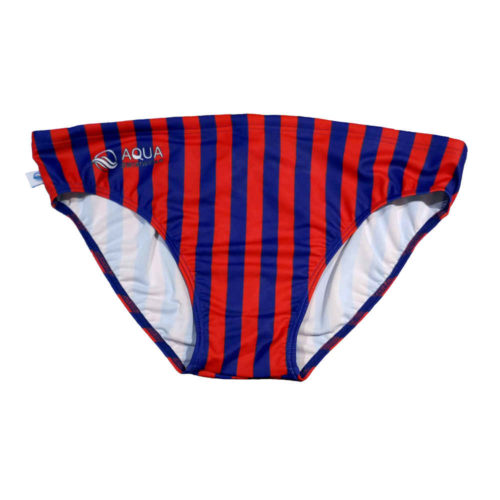 Blue & Red Vertical Stripe | AquaSwimwear